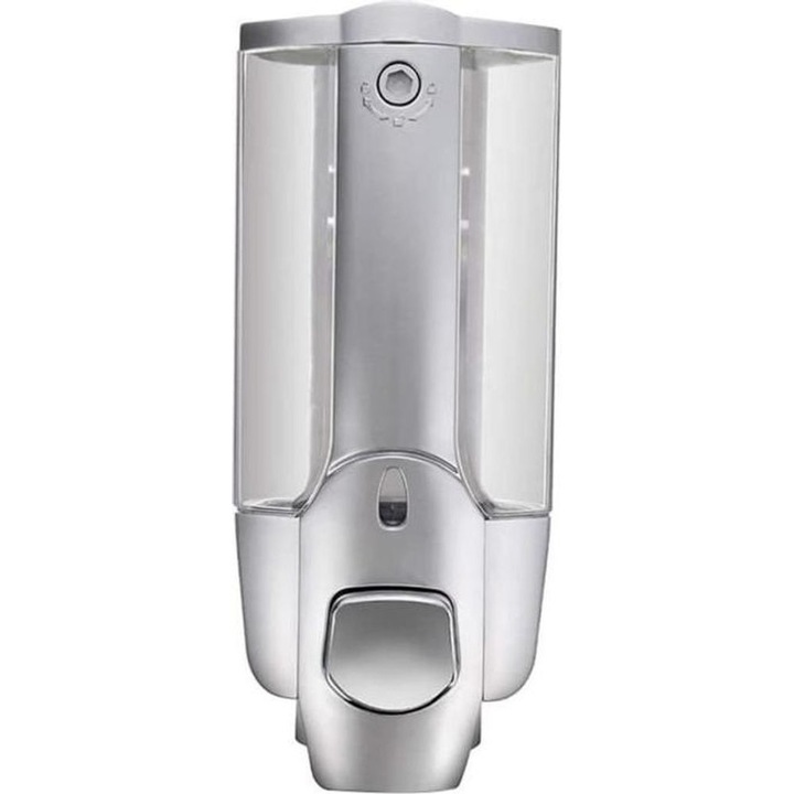 Dispenser sapun perete, transparent, argintiu, 250ml