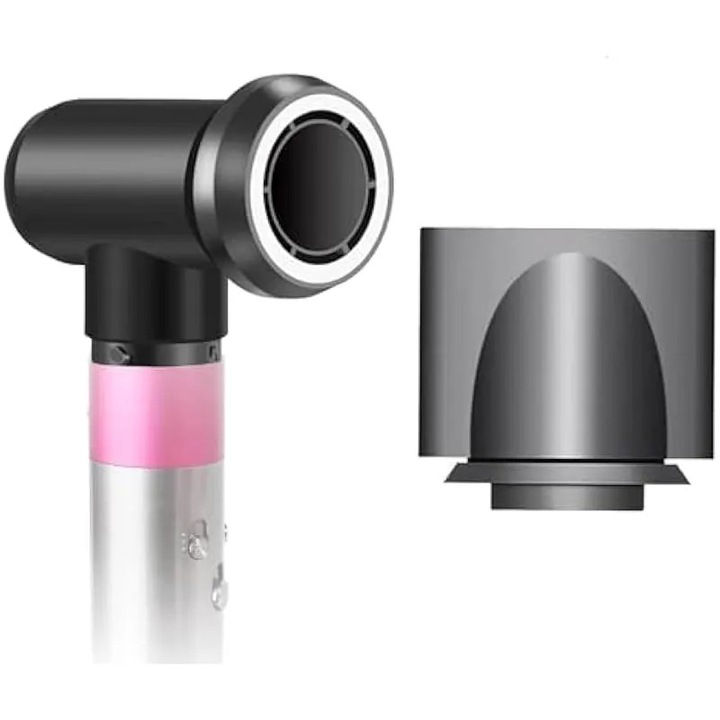 Adapter és simító fúvóka szett hajszárítóhoz, fekete