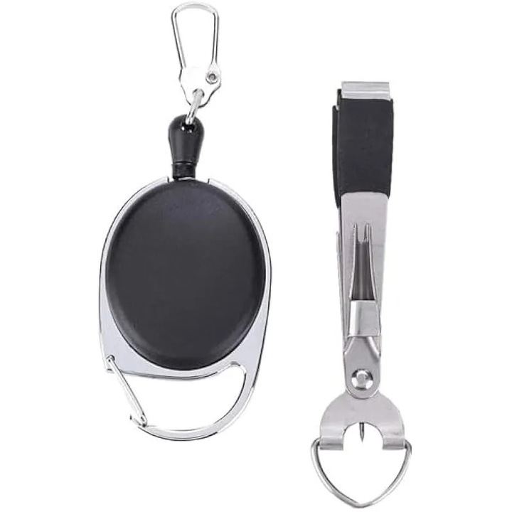 Cleste pescuit multifunctional otel inoxidabil, maner PU, 7x3.5cm