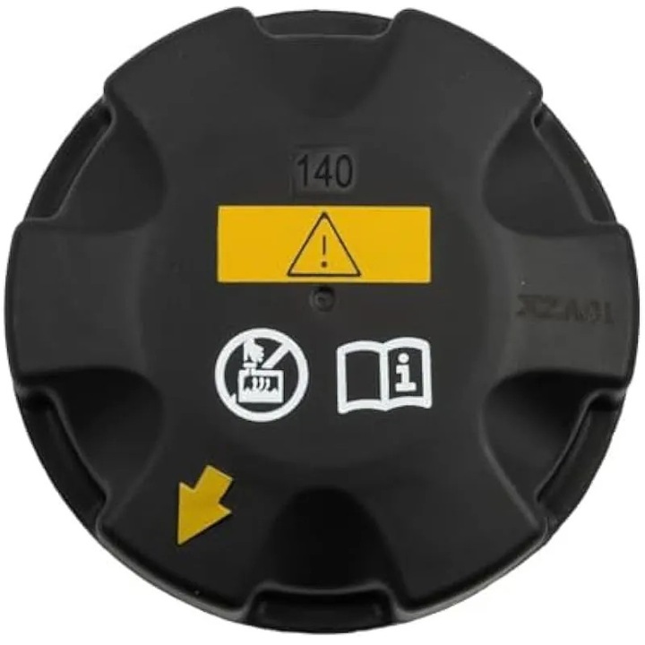 Капачка за автомобилен радиатор, OEM, ABS, устойчива, универсална, черна