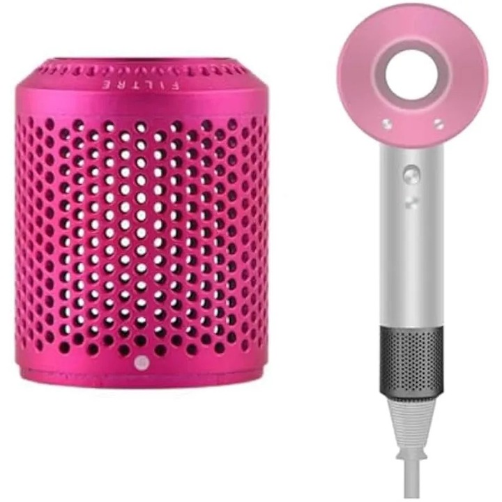 Külső hajszárító szűrő, kompatibilis Dyson HD01 HD03 HD08 HD15, rózsaszín, ABS