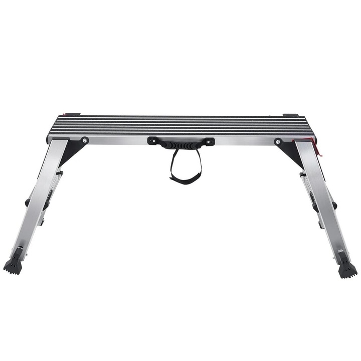 Scara tip platforma, portabila si pliabila, Aluminiu, 2 x treapta, max 200 kg, Inaltime 49 cm, anti-derapanta