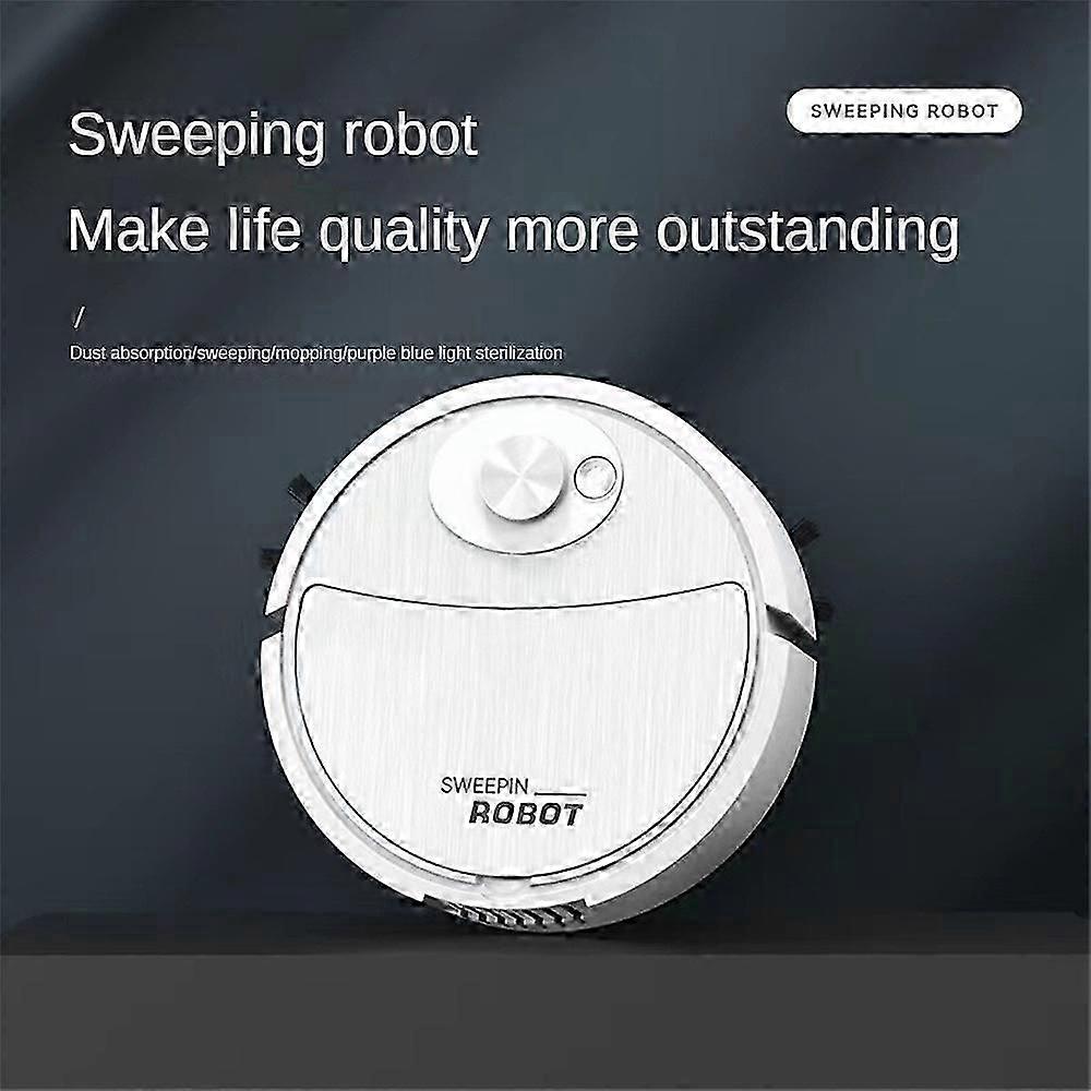 Robot aspirator 3-in-1, alb negru roz, 5V, USB, 5.4cm subtire