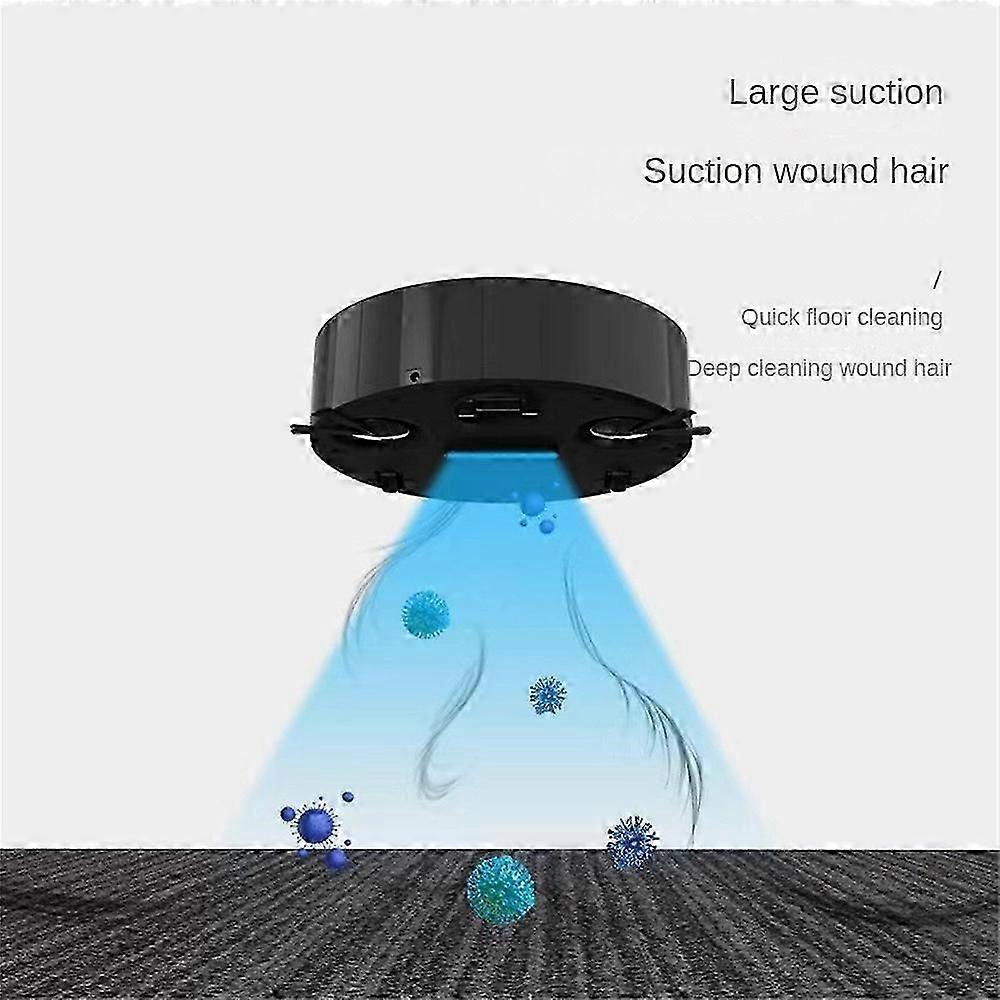 Robot aspirator 3-in-1, alb negru roz, 5V, USB, 5.4cm
