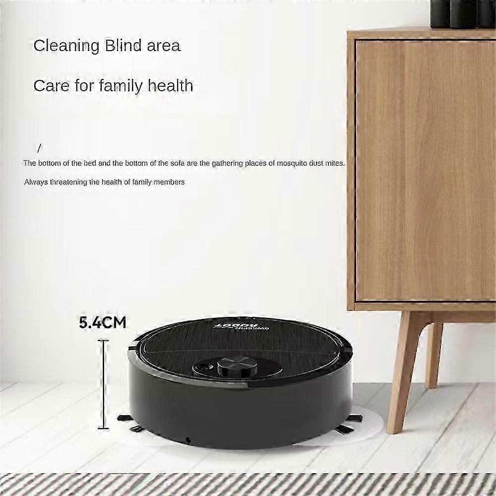 Robot aspirator 3-in-1, alb negru roz, 5V, USB, 5.4cm
