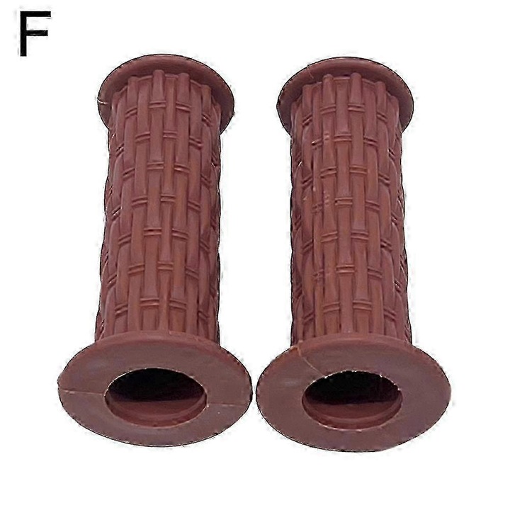 Gyermek kerékpár markolat, TPR, barna, 9.5x4.3cm, 2 darabos szett