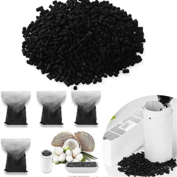 Rezerva carbune activ pentru compostor bucatarie, negru, 0.40x0.20x0.20cm