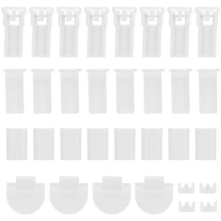 Set 32 piese accesorii reparare jaluzele pliate, alb, 4x2x1cm