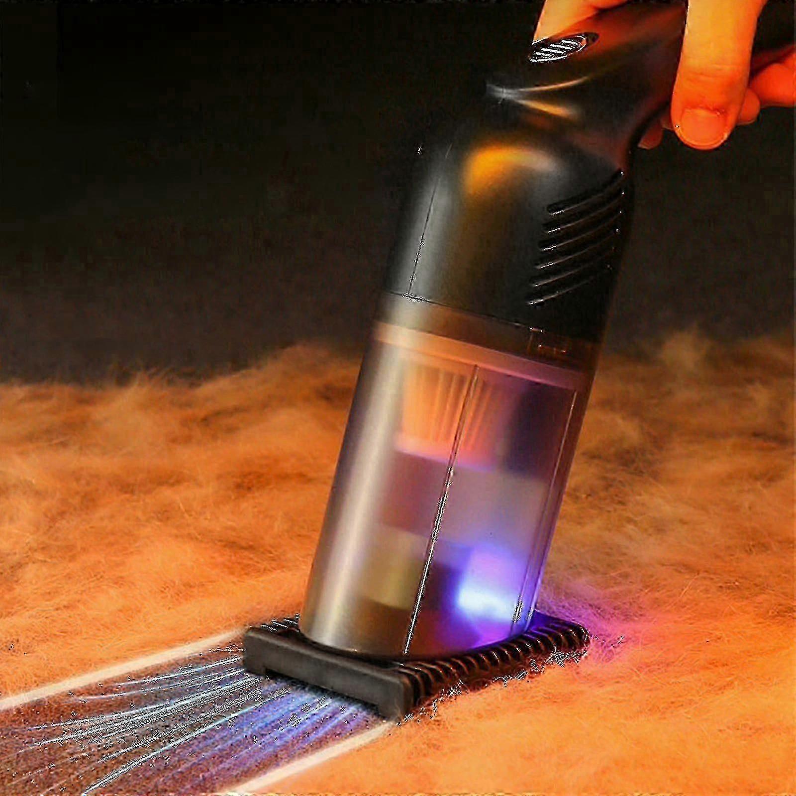 Aspirator portabil pentru animale, negru, 31x7.5x7.5cm, fara fir, cu filtru reutilizabil, autonomie 30 min