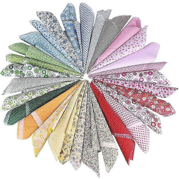 30 darabos patchwork anyagkészlet, többszínű pamut, 50x50cm