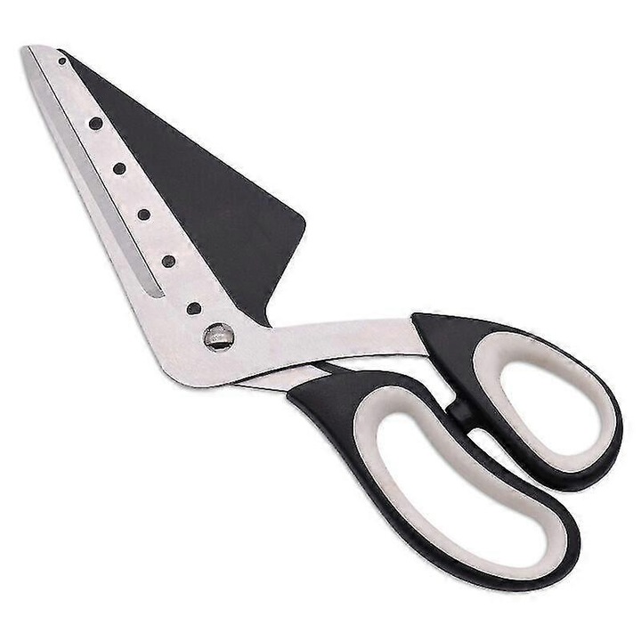 Pizzavágó lapáttal, rozsdamentes acél, fekete, 27cm