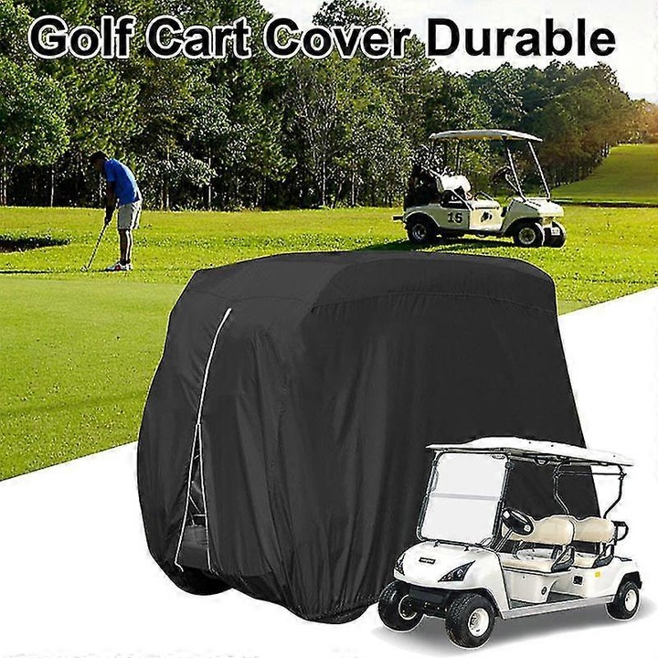 Husa protectie golf cart, rezistenta UV, impermeabila, negru, 285x122x168mm