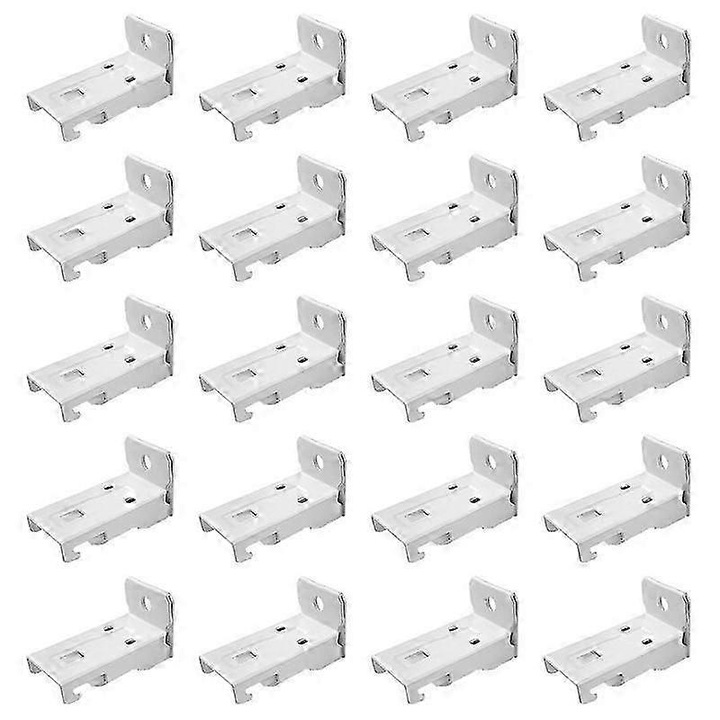 Set 20 suporturi pentru sine perdele, alb, 3.5x2.5x1.8cm, metalice