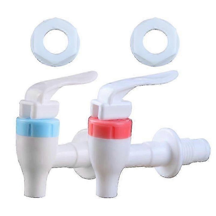 Set 4 robineti universali plastic, rosu si albastru, 7.7x6.25cm