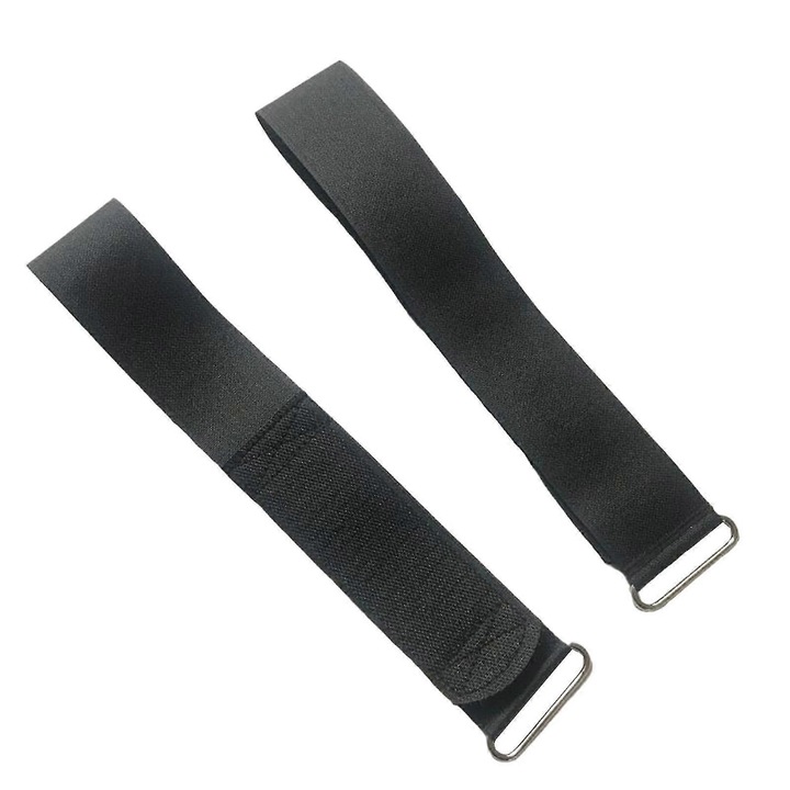 Set 2 Curele Pedale Fitness, 48cm, Negru