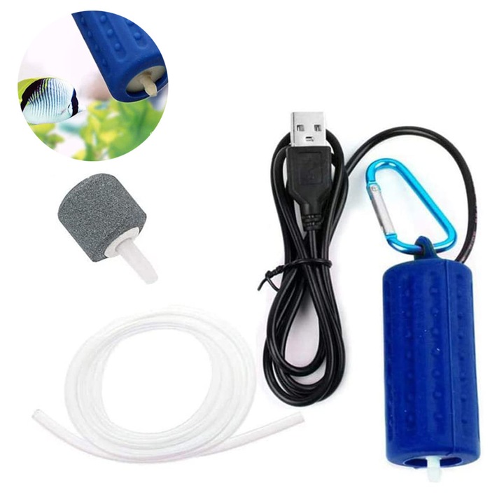 USB помпа за аквариум, безшумна, ниска консумация, черна, 1.5м кабел