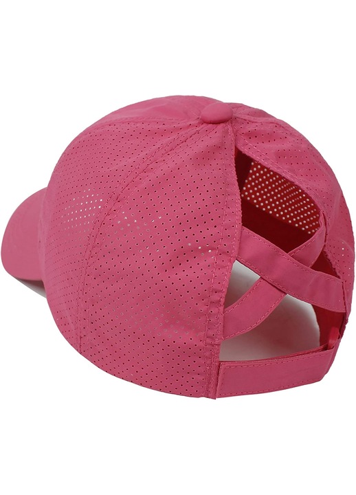 Női baseball sapka criss cross, állítható, piros, univerzális méret