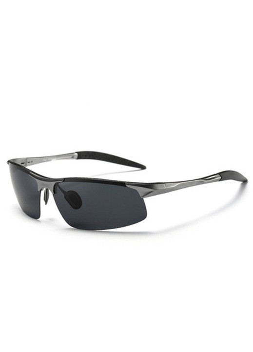 Ochelari de soare sport barbati polarizati, negru gri maro, 155x39x66mm