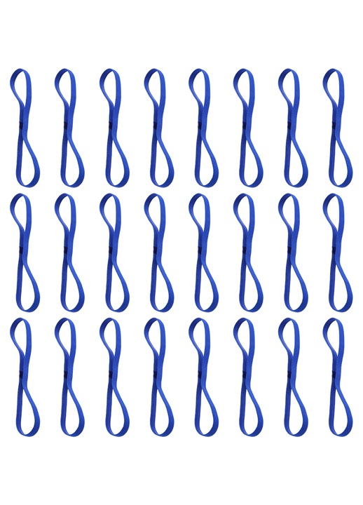 24 db sport hajpánt szett, csúszásmentes, vékony, 40x1cm, többszínű