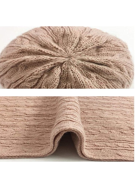 Set esarfa caciula manusi, 30% lana, bej, 220x30cm, 20x22cm, 24x9cm