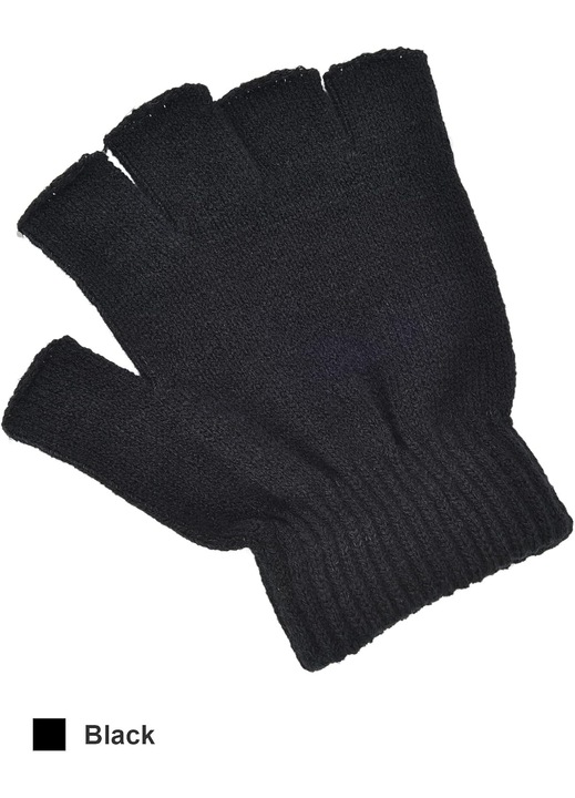 Manusi fara degete, set 2 perechi, tricotate, negre, 15.5x10cm, copii