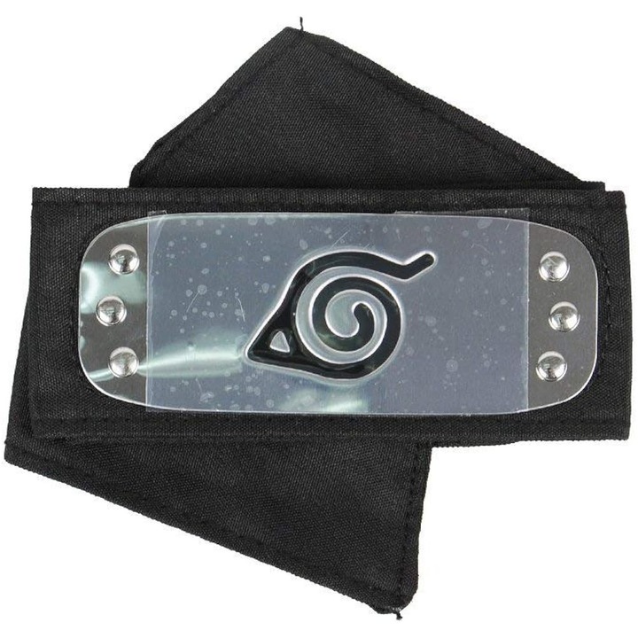Set 4 bentite cosplay Naruto, negru, 99x5cm, metal 10x3.8cm