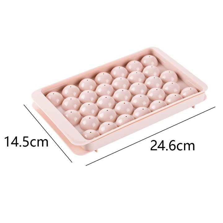 Set 2 tavi cuburi gheata silicon cu capac, flexibil, BPA free, 18x10x4cm
