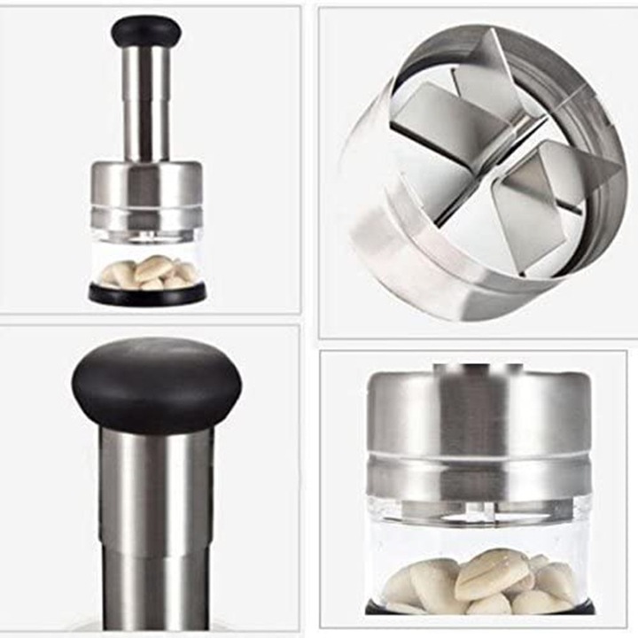 Feliator manual legume inox, pentru ceapa, usturoi, ardei, ghimbir, sigur si usor de utilizat