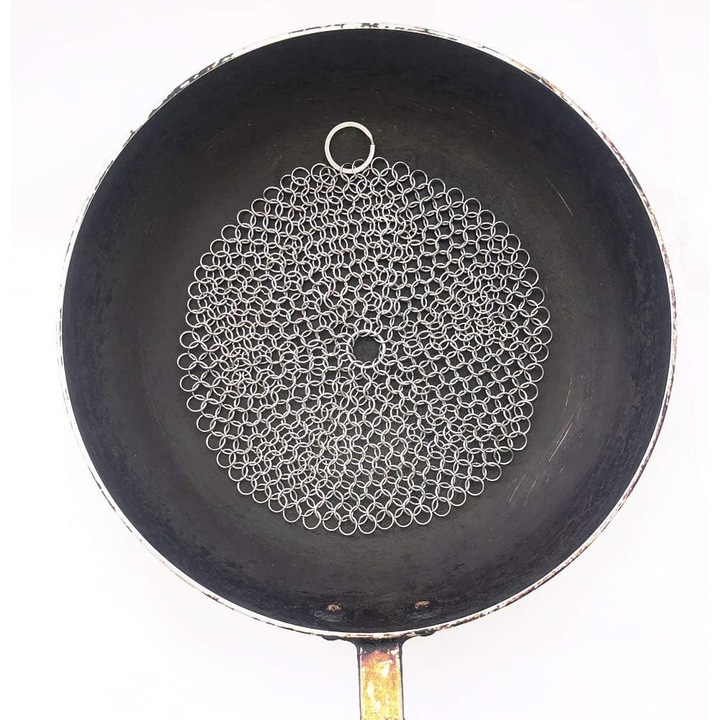 316L rozsdamentes acél öntöttvas tisztító, 18cm, tartós, higiénikus
