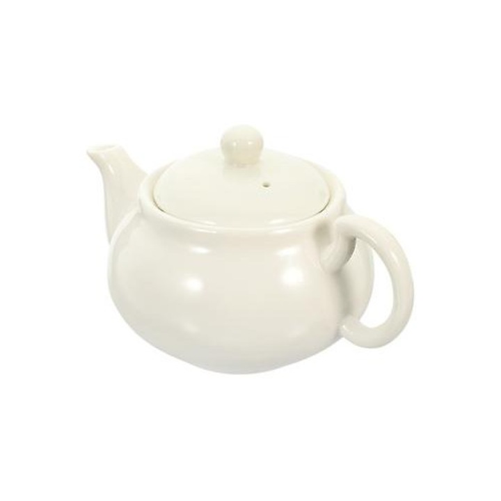Fehér kerámia teáskanna 13x8.5x7cm egyszerű elegáns