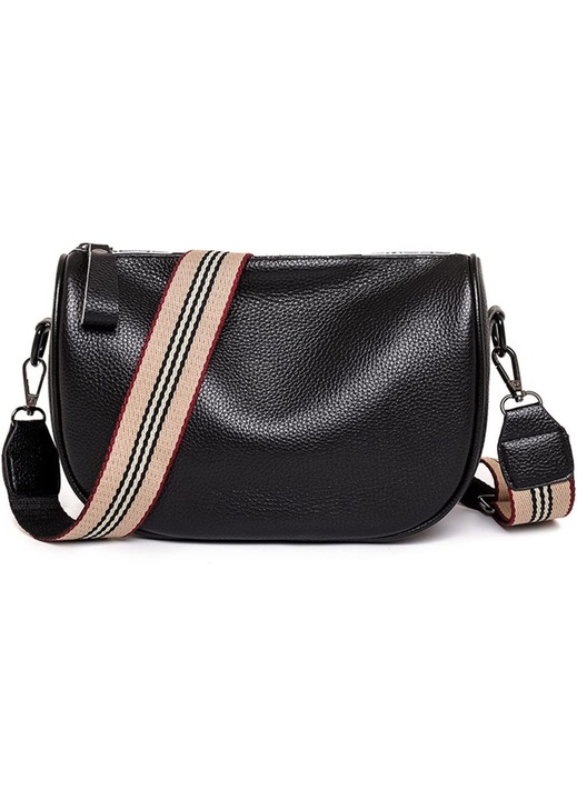 Női crossbody táska széles pánttal, két szívvel