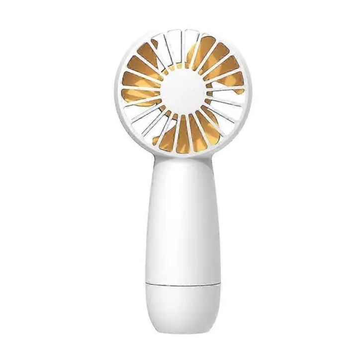 Mini hordozható ventilátor, 4800mAh, fehér, 13.6x6.1x3.6cm