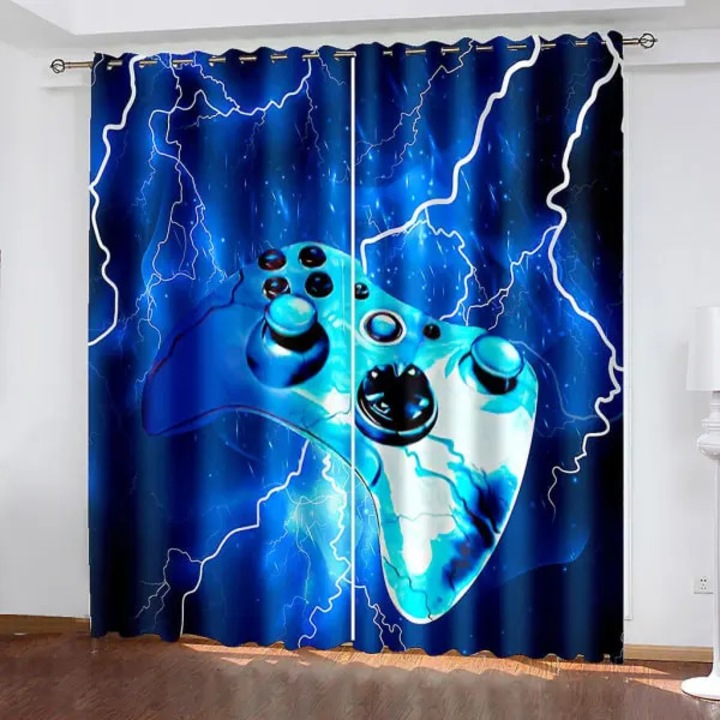 Sötétítő függöny, 132x160cm, gyerekeknek, videojáték design, többszínű