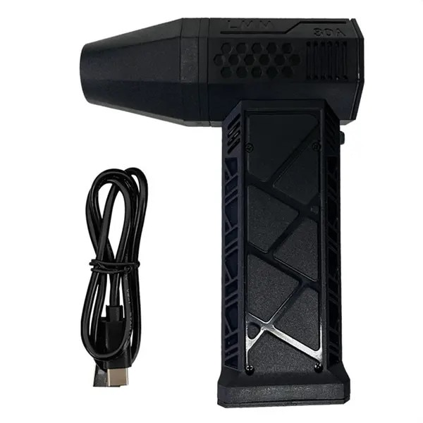 Suflanta de aer electrica reincarcabila FRU-CJK0424-260813-450, 3 trepte, motor 130000 RPM, viteza aer >52 m/s, incarcare USB-C, negru