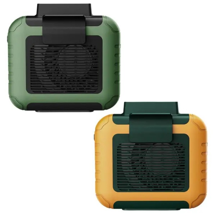 Hordozható ventilátor csíptetővel, 3 sebességfokozat, 6000mAh, fekete, 10x4x9.8cm
