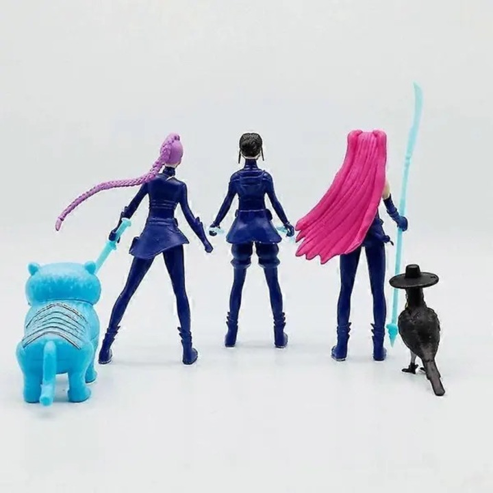 5 db-os Kpop Demon Hunters anime figura szett, PVC, többszínű, 12x5x3cm