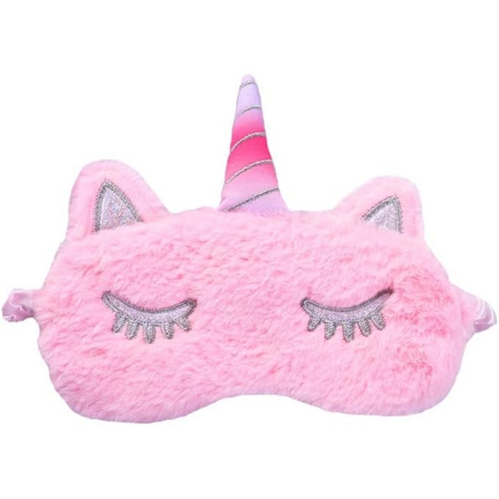 Desene animate dragut roz unicorn masca de somn masca de dormit masca de ochi pentru dormit matase cadouri inedite amuzant ochi acoperire legat la ochi plasture pentru femei barbati fete baieti adulti copii