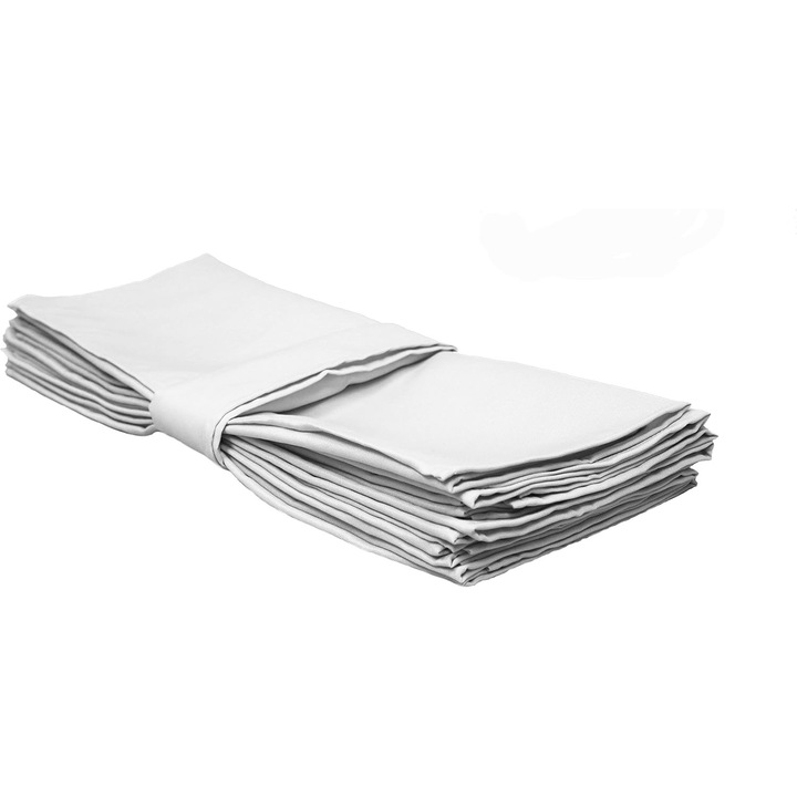 Servetele din poliester, 50x50cm, negru, set 12 buc