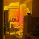 Lampa de podea proiector apus, lumina rosie, rotativa, USB, 30x15x15cm