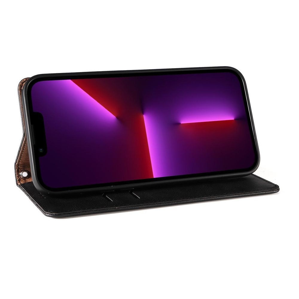 Husa tip carte, cu curea, inchidere magnetica pentru Samsung Galaxy S23, portofel, suport, Negru