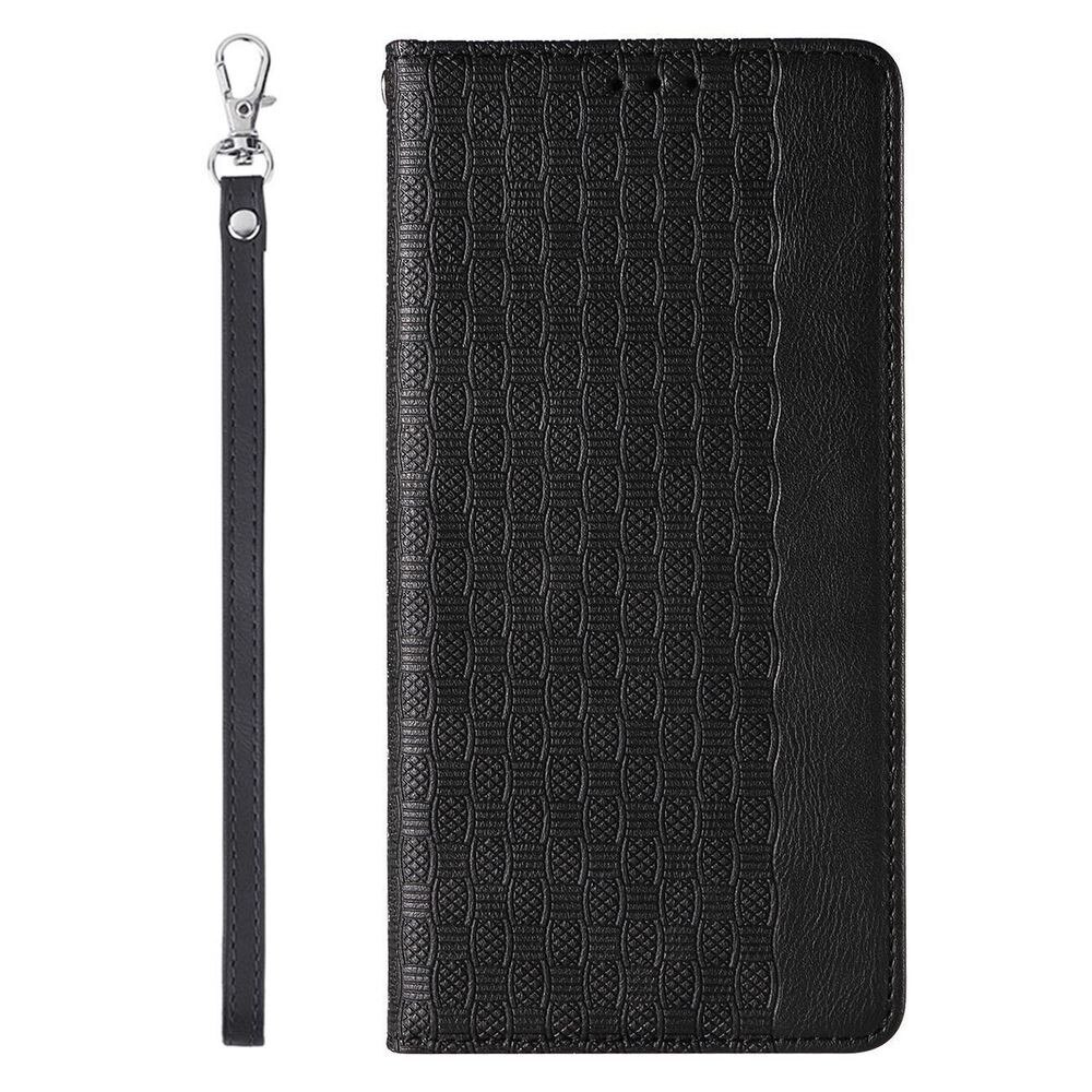 Husa tip carte, cu curea, inchidere magnetica pentru Samsung Galaxy S23, portofel, suport, Negru