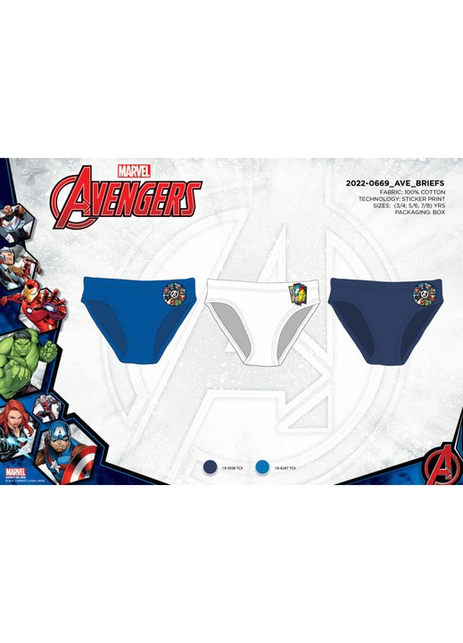3 darabos kisfiú pamut alsó - Avengers - 110-116