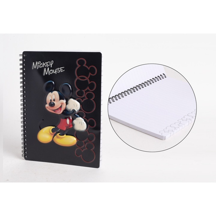 Caiet A5 iluminat Mickey Mouse