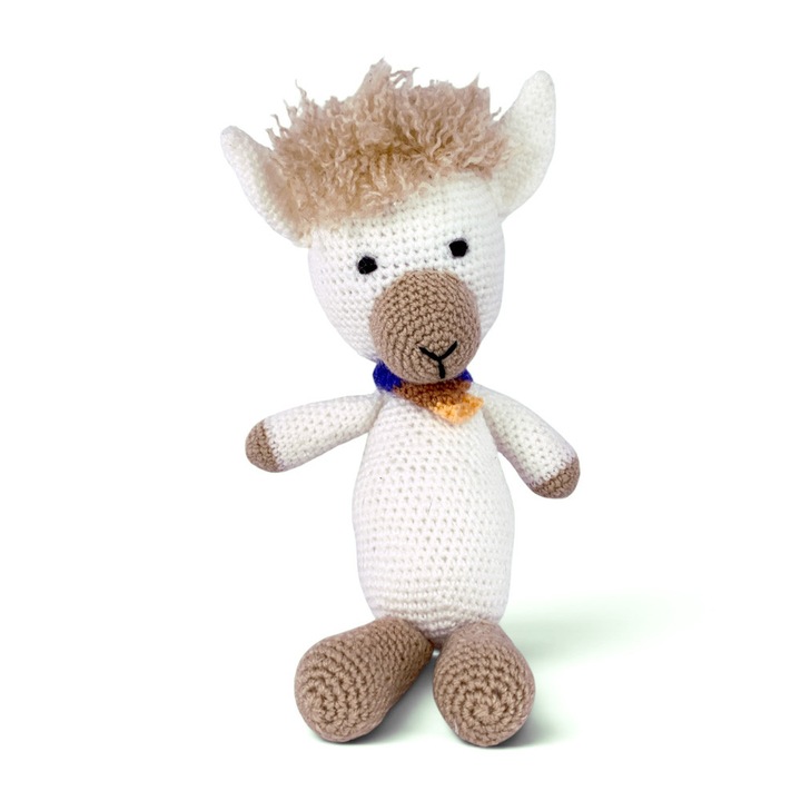 Плетена плюшена играчка Chippo 21-66-370 1-99, Oвца, Мек плюш, 30 см, Бял