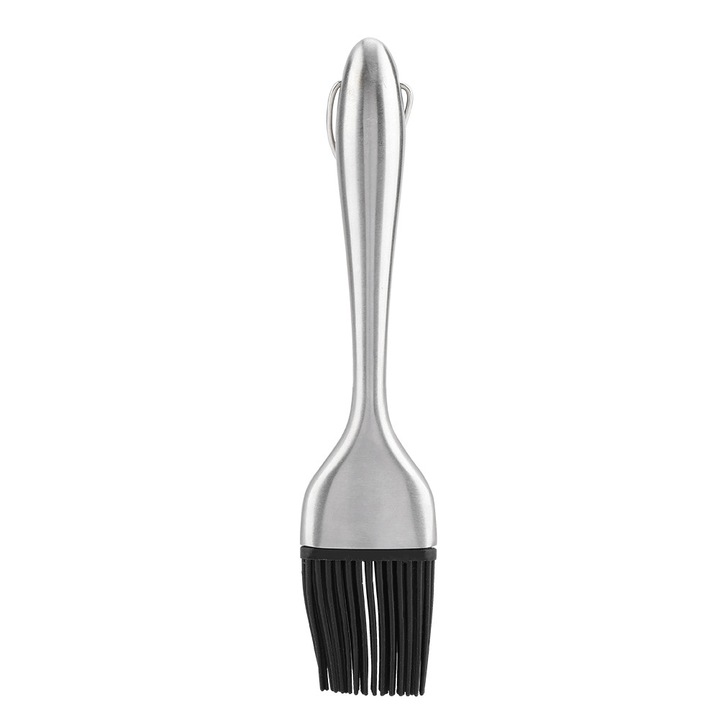 Szilikon és rozsdamentes acél ecset olajhoz és szószhoz, 25cm