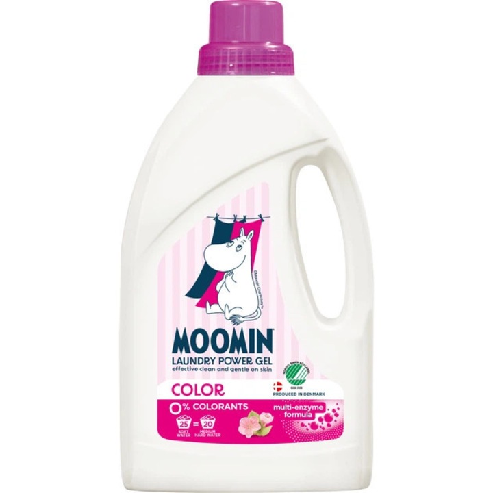 Mosószer Moomin Color Bőrbarát Mosógel Színes Ruhákhoz, 900 Ml