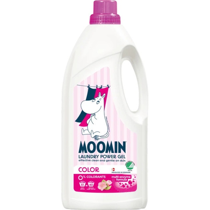 Mosószer Mosógel Színes Ruhákhoz, 1800 Ml, Moomin Nordic Swan Ecolabel