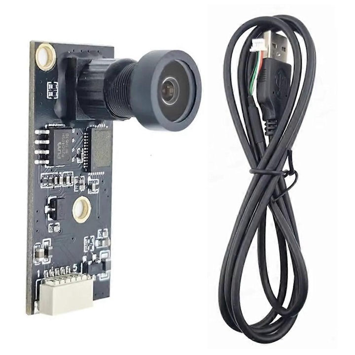 USB kamera modul 1920x1080, széles látószögű, fekete, 2MP, 3D nyomtató, 10x5x3cm