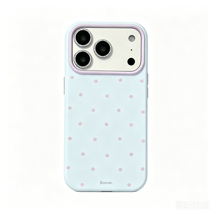 Husa Retro cu Buline pentru iPhone 17 Pro Max | Husa Draguta din TPU Moale cu Design Color-Blocking, Protectie Elastica Antisoc, Accesoriu Estetic pentru Telefon pentru Fete