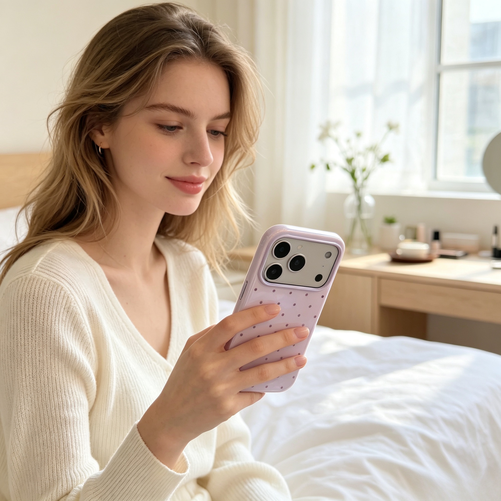 Husa telefon TPU, model buline retro si color-block, protectie soc, pentru iPhone 17 Pro